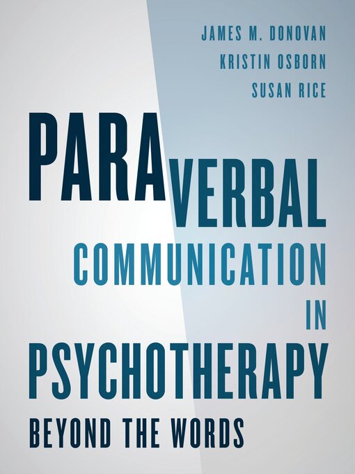 Cover image for Paraverbal Communication in Psychotherapy